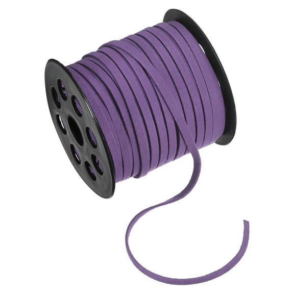 Uxcell Faux Suede Leather Cord, 50 Yards 5mm Lace for Jewelry Making and Crafts [Dark Purple]