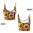 thumbnail image 3 of Sikiie Daisy Sunflower Lazy Cat Print Strappy Sports Bra for Women Padded Push Up Sports Bra Athletic Running Sports Bra Workout Bra Yoga Bra, 3 of 5
