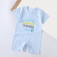 thumbnail image 2 of TOWED22 Newborn Short Sleeve Romper Print Jumpsuit Cotton Infant Clothes Baby Girl Boy One-Piece Outfit 0-12 Months Sky Blue,6-12 M, 2 of 4