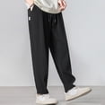 thumbnail image 7 of XINPING Summer Pants for Men Cotton Loose Modern Casual Pants Stretch Waist Travel Performance Jogging Trousers Pant, 7 of 7