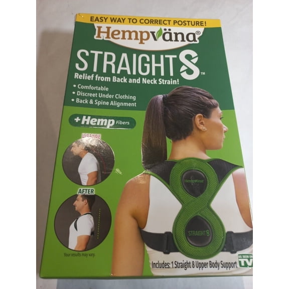 Hempvana Posture Corrector Upper Back Support Belt Unisex, Black