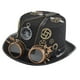 thumbnail image 3 of Sombrero de copa Steampunk, disfraz divertido con gafas, sombrero de fiesta, tocado para Negro, 3 of 9