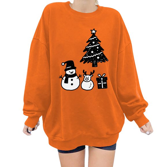 Christmas Sweatshirts Pullovers T Shirts Women Sisters Tops Witch Graphic Sweatshirts Winter Christmas Fashion Clothing