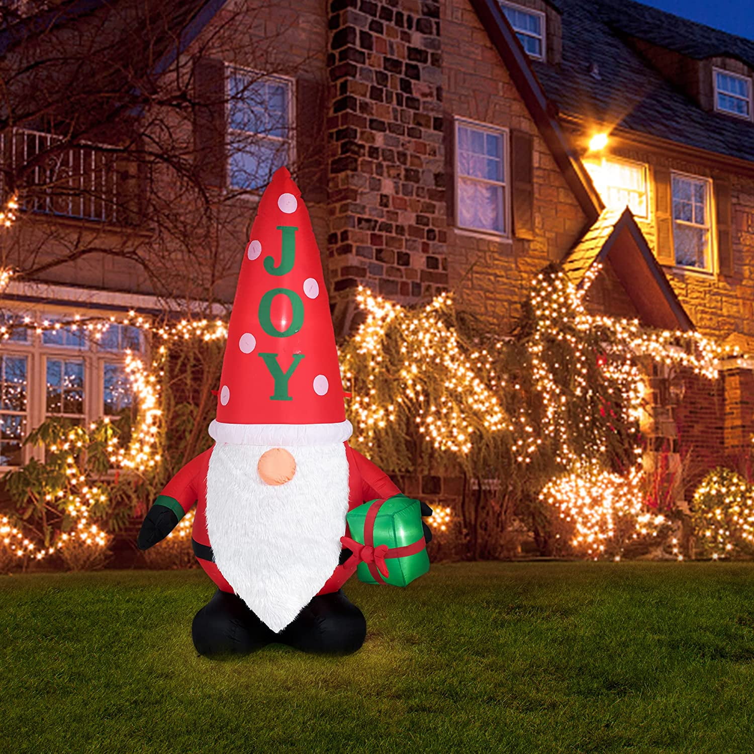 6FT Inflatable Gnome Décor Christmas Outdoor Gnome Inflatable