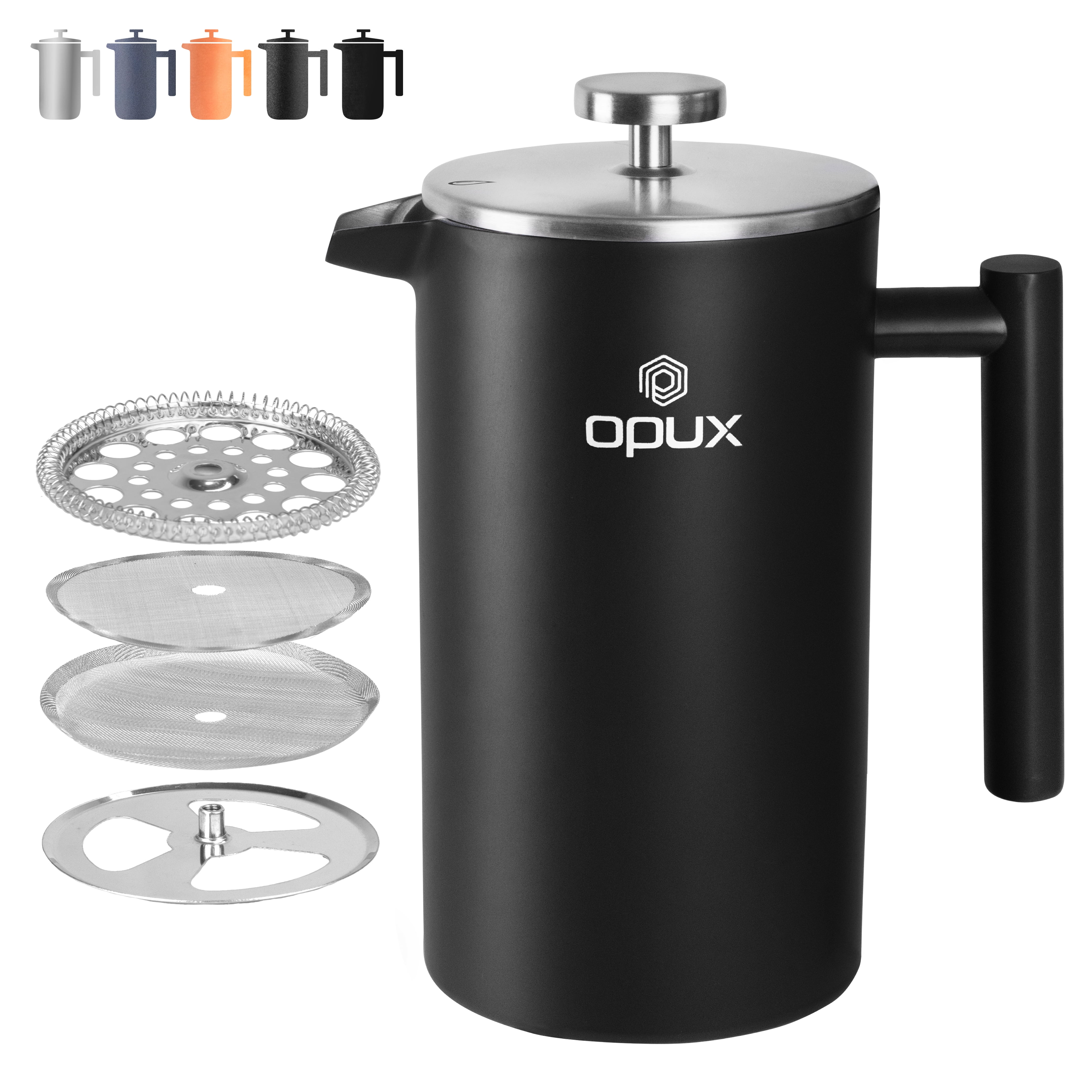 OPUX Premium Stainless Steel French Press, Double Wall Coffee Maker
