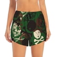 thumbnail image 3 of Uemuo Camouflage Skull Pattern Women's Athletic Shorts High Waisted Running Shorts with Liner Pockets Gym Elastic Workout Shorts-Small, 3 of 9