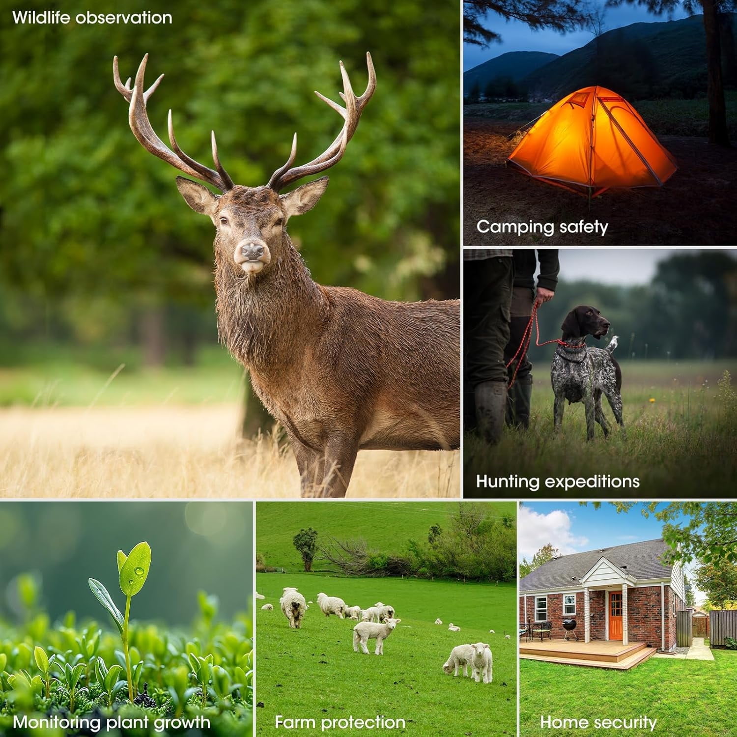 Solar Trail Camera 48MP 4K, 64GB Memory Card Game Camera with Motion Activated 0.1s Trigger, Night Vision Motion Activated IP67Waterproof for Wildlife Scouting