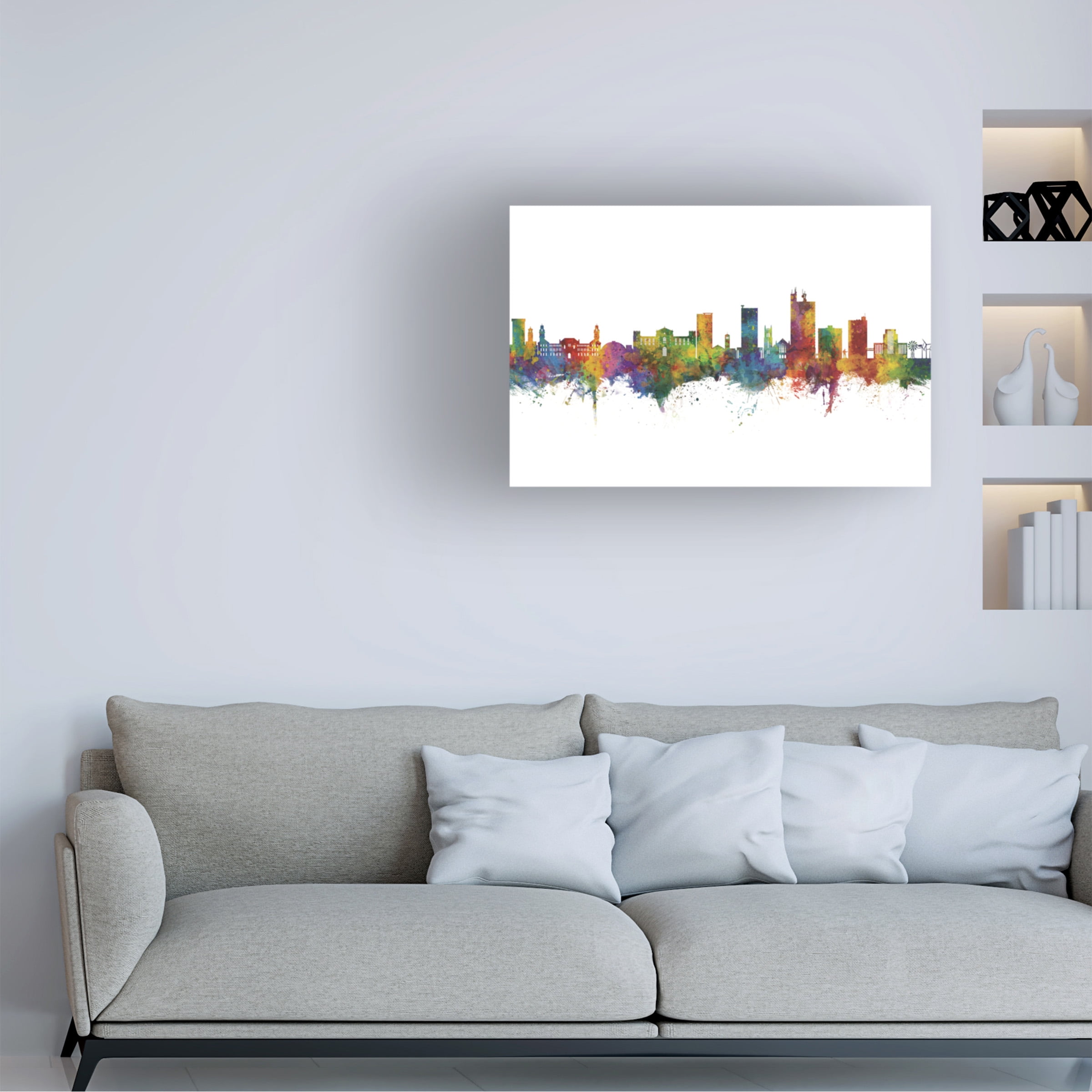 Michael Tompsett 'Lubbock Texas Skyline' Canvas Art