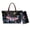 Black - Butterfly Moon, variant on Dachshund Dog Print Handbag and Wallet Set PU Leather Tote Bag Purse with Matching Wallet Top Handle Satchel Shoulder Handbag for Daily Use