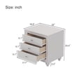 thumbnail image 6 of Euroco 3 Pieces Bedroom Furniture Set, Queen Size Platform Bed with 2 Nightstands, Cream Grey, 6 of 10