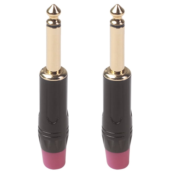 Enchufe Estéreo 2x Conector de micrófono de 6,35 mm Conector macho estéreo chapado en oro Conector de cable de altavoz Tmvgtek Para estrenar