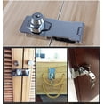thumbnail image 5 of 2 Pcs Stainless Steel Locking Door Bolt Buckle with Padlock and Key ,80mm, 5 of 5