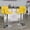 Yellow, variant on BizChair Adjustable Bar Stools | Set of 2 Brown Counter Height Barstools with Back and Armrest