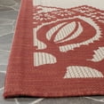 thumbnail image 4 of Safavieh Courtyard Millicent Medallion Indoor/Outdoor Area Rug, Beige/Red, 6'7" x 6'7" Square, 4 of 9