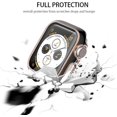 thumbnail image 3 of LAICAIW [4 Pack] Hard PC Case with Tempered Glass Screen Protector Compatible Apple Watch Series 9/8/7, Full Coverage Ultra Thin HD Clear Sensitive Touch Cover for iWatch 41mm, 3 of 6