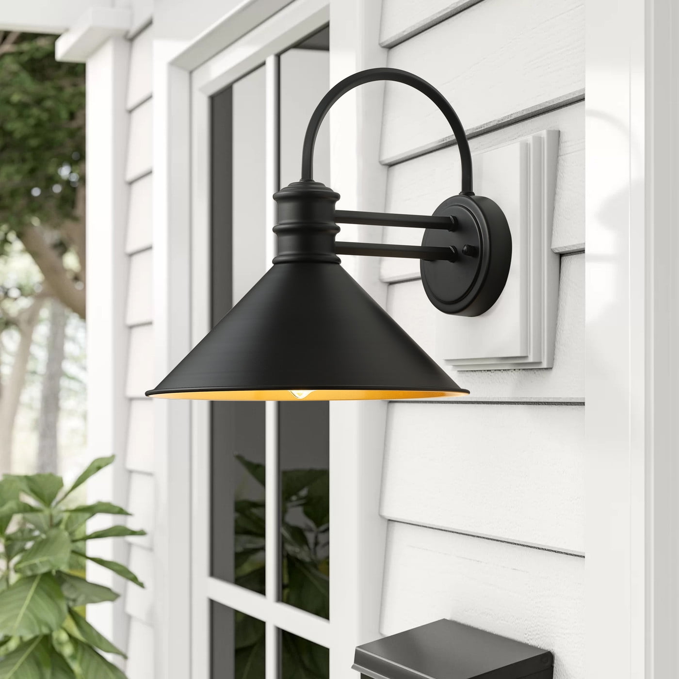 Aiwen Novelty Wall Sconce Classic Black Wall Lamp Modern Indoor Outdoor Light Fixture