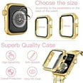 thumbnail image 7 of Dwitch Bling Band + Full Case Compatible with Apple Watch Series 3/2/1 38mm for Women Girls,Glitter Diamond Metal Adjustable Bracelet Band & Cover for iWatch Series 3/2/1 38mm,Gold Strap+Case, 7 of 7