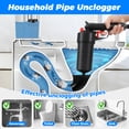 thumbnail image 2 of Keyohome Toilet Plunger Set with 4 Unclogging Heads Efficient Air Plunger Reusable Toilet Drain Clog Remover Practical Drain Clog Remover Tool for Sink Toilet Bathroom Shower Clogged Pipe, 2 of 11