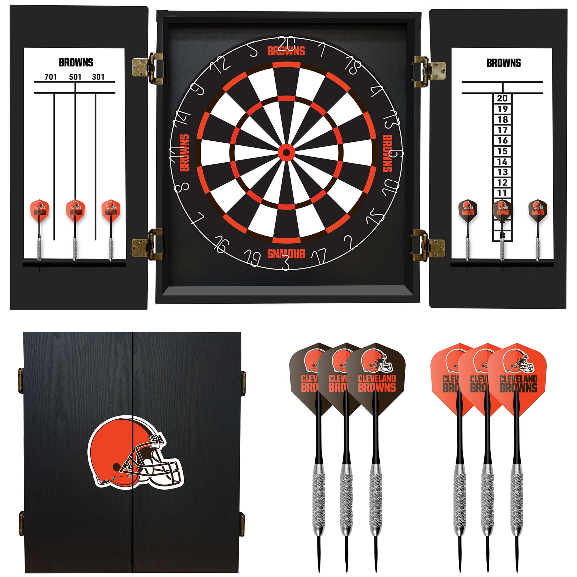 Imperial Cleveland Browns Fans Choice Dartboard Cabinet