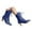Blue, variant on Victorian Boots for Women Lace up Elegant 70s Dressy Booties Low Heel Pointed Toe Mid Calf Boots