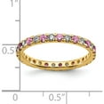 thumbnail image 5 of 14K Yellow Gold Lab Grown Diamond Si1/Si2 G H I & Cr Pink Sapp Eternity Band (Size 4) Made In India et0049-cps-050-4ylg, 5 of 5