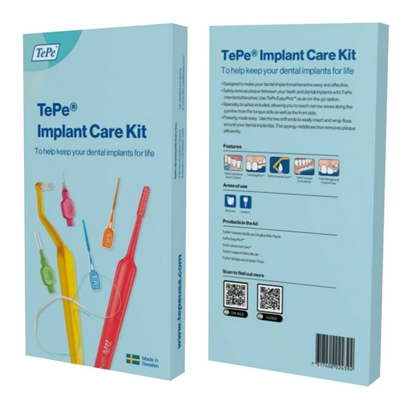 TEPE Implant Care Kit - Implant Care & Maintenance Toothbrushes Soft Bristles  - 1 Kit