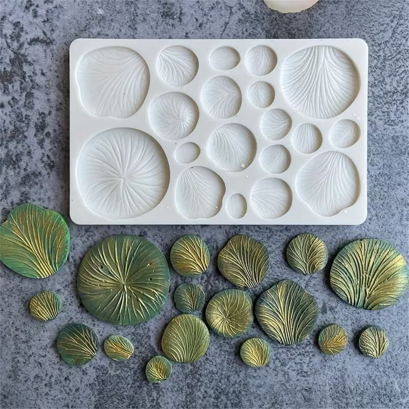 3pcs Ginkgo Biloba Fondant Molds, Fungus Cake Decoration Silicone Mold, Candy Chocolate Mold, Butter Biscuit Sugar Craft Glue, Clay Resin Plaster Candle Mold, Multi-Functional Mold