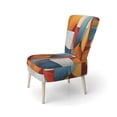 thumbnail image 3 of Designart « Geometric Forms in Cubism I » Fauteuil d'Appoint Rembourré Turquoise Cubisme - Fauteuil Moderne pour Chambre, 3 of 7
