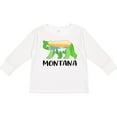 thumbnail image 3 of Inktastic Montana Lake and Trees in Bear Silhouette Boys or Girls Long Sleeve Toddler T-Shirt, 3 of 5