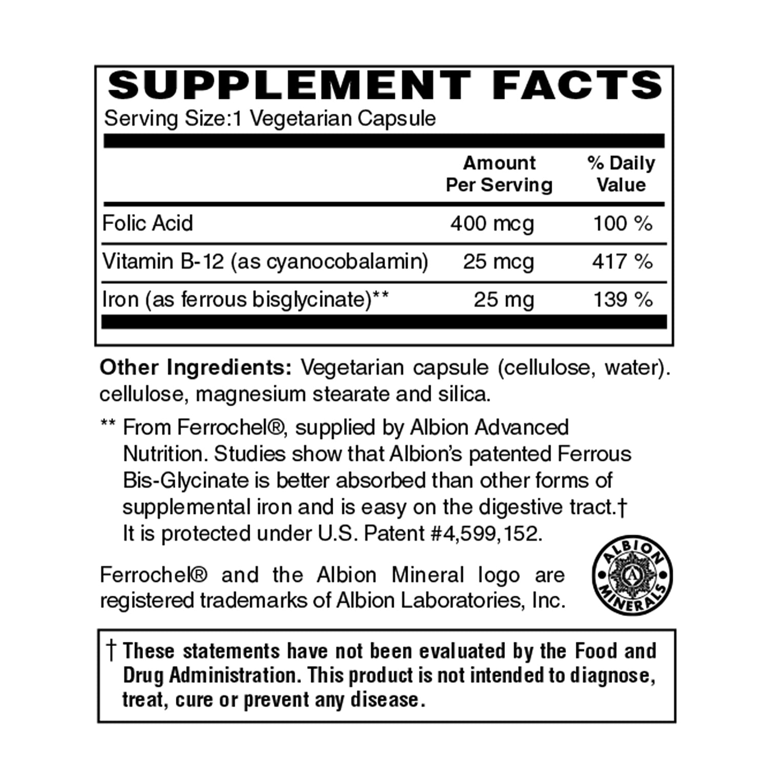 Holly Hill Health Foods, Easy Iron, 180 Vegetarian Capsules