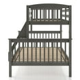 thumbnail image 4 of Furniture of America Aida Twin over Full Kids Wood Gray Bunk Bed with Ladder, 4 of 8