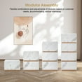 thumbnail image 3 of BarberPub Night Stands with Drawers for Bedroom, 4 Chest of Drawers Storage Cabinet Organizer for Living Room Barber Salon, Marble Pattened, White, 3 of 10