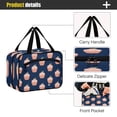 thumbnail image 4 of Travel Hanging Toiletry Bag with 4 Zipped Compartments Waterproof Makeup Accessories Spacious Cosmetic Bag Peach Ice Cream Pattern Medium, 4 of 9