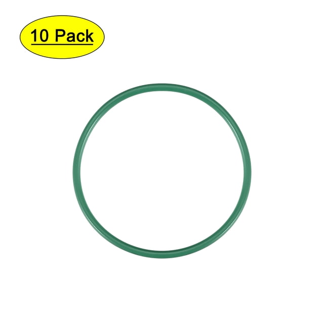 Uxcell Anillos O de caucho de fluor de 45mm OD 41mm ID 2mm de ancho, paquete de 10