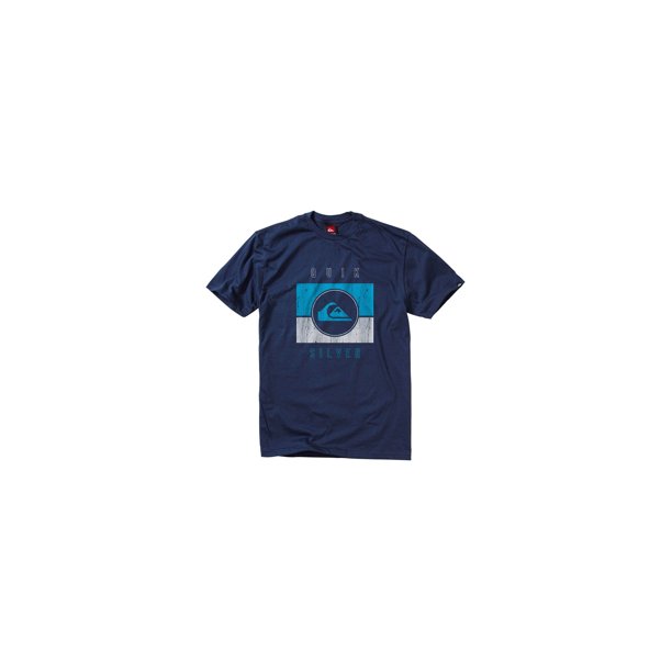 Camiseta gráfica Quiksilver Sanction para hombre azul pequeña