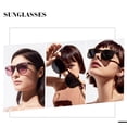 thumbnail image 2 of Polarized Mini Folding Sunglasses for Women Men, UV400+ Protection Oversized Black Oval Eyewear,Trendy Sunglasses for Driving Outdoor Beach Fishing Working , Easy Carry, 2 of 6