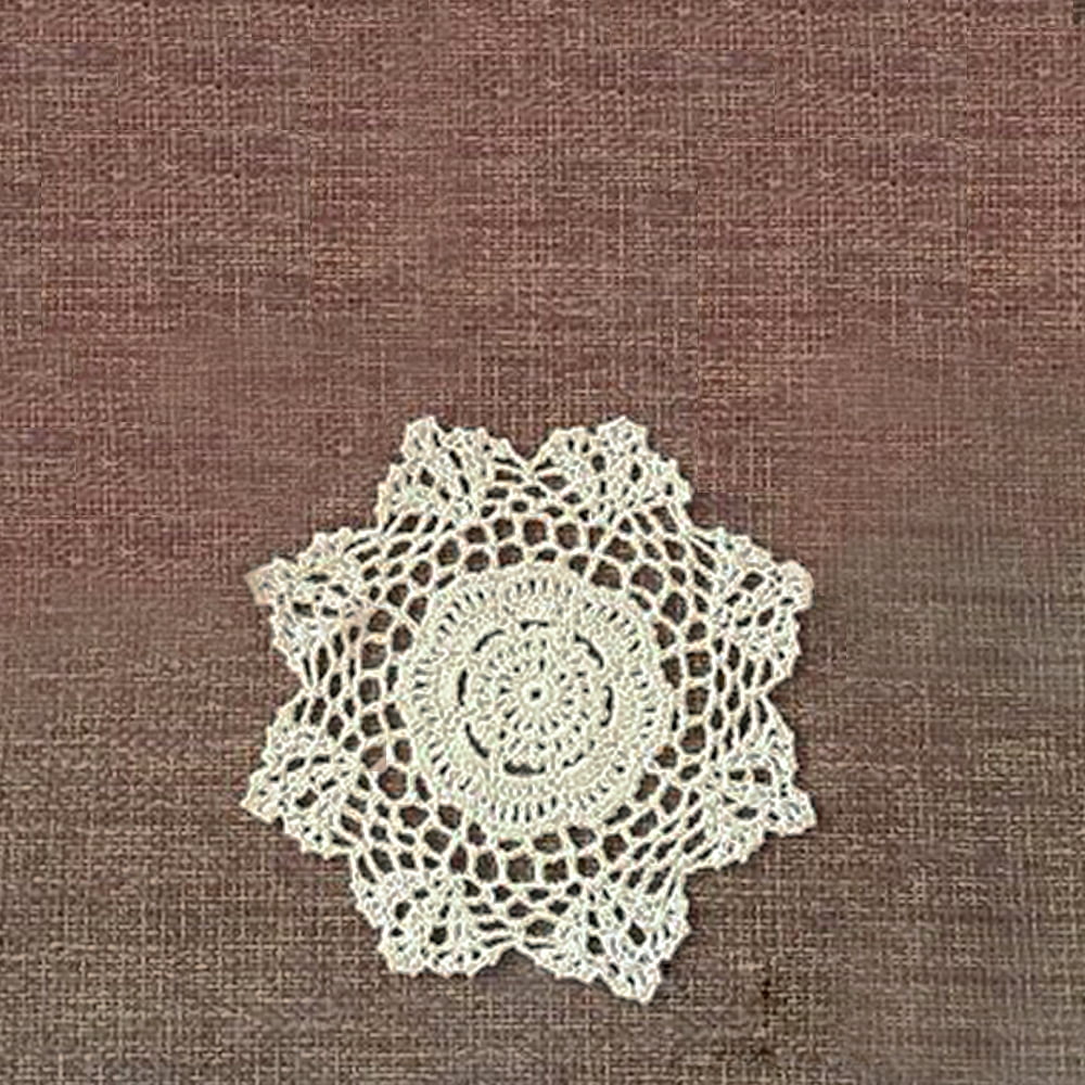 4Pcs/Lot White Hand Vintage Round Crochet Lace Doilies Cotton Home Wedding 7.8" 