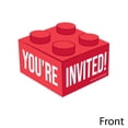 thumbnail image 3 of Big Dot of Happiness Building Blocks Invitations with Envelopes, You're Invited Colorful Brick Birthday Party Fill-In Invitation Flat Cards - Set of 12, 3 of 7