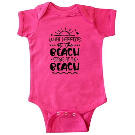 

Inktastic Spring Break What Happens at the Beach Stays at the Beach Gift Baby Boy or Baby Girl Bodysuit