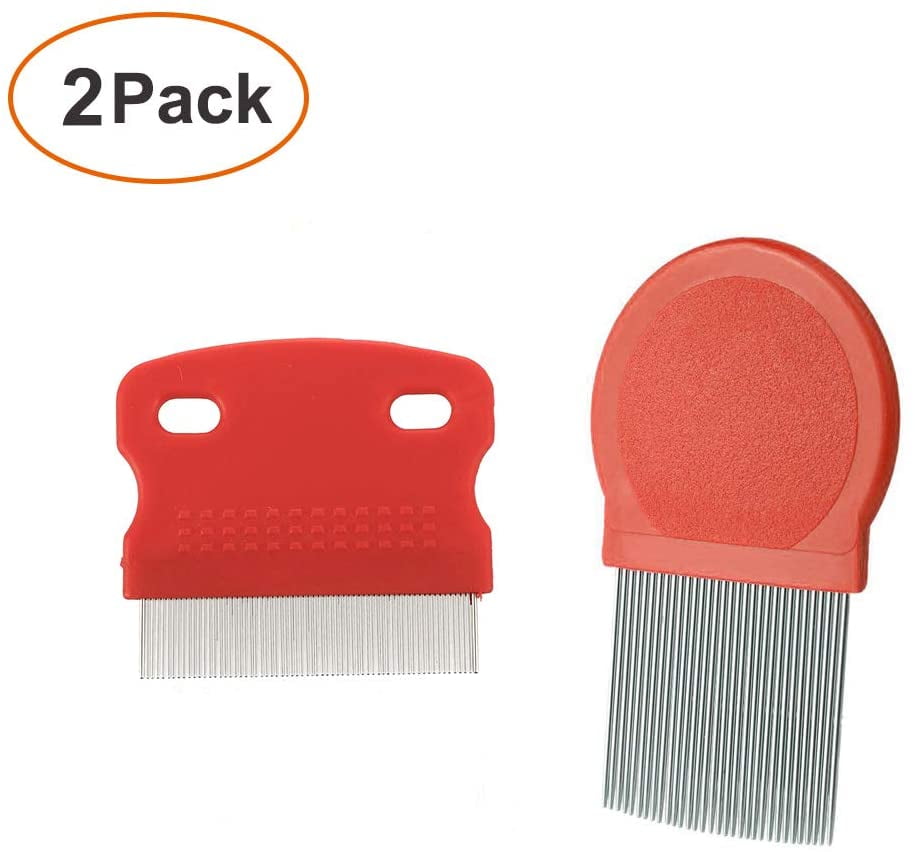 4 Pack Pet Flea Comb Tear Eye Stain Remover Dog Cat Combs, Hair Brush