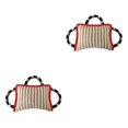 thumbnail image 4 of Greeniant Durable Dog Bite Pillow Tug Toy Puppy con 3 manijas Tug of War Training Red Rojo 2piezas, 4 of 4