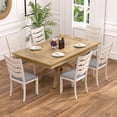 thumbnail image 3 of Peatuk Wooden Dining Chairs Set of 6 - Armless Kitchen Chairs with Solid Rubber Wood Legs, Glam Style High Back Dining Room Chairs, 41.1" High, 3 of 7