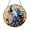 Acrylic 3.5 Inch, variant on Wild Wolf Moon Scene Stained Glass Suncatcher, Window Art Gift for Men or Wildlife Lover