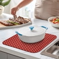 thumbnail image 2 of Red Christmas Reindeer Pattern Dish Drying Mat for Kitchen 1 Pack, Ultra Absorbent Microfiber Dishes Drainer Mats,16x18in(41x46cm), 2 of 6