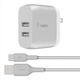 thumbnail image 2 of Cargador De Pared 2 Puertos USB A con cable tipo C Belkin, 2 of 6