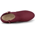 thumbnail image 4 of Unique Bargains Bottines à Talon Bas Plateforme à Fermeture Éclair Latérale pour Femmes, 4 of 6