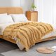 thumbnail image 5 of Mantas Acolchadas Ultra Suaves Prelavadas De Color Amarillo Bohemio Tamaño King Para Cama Con Flecos Y Volantes, Manta Decorativa Lavada A La Piedra, Elegante Manta Rústica Para Sofá Cama De 104 X 90, 5 of 5