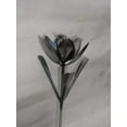 thumbnail image 3 of Yellow Tulip, Metal Art Tulip, Recycled Silverware Flower, 3 of 3