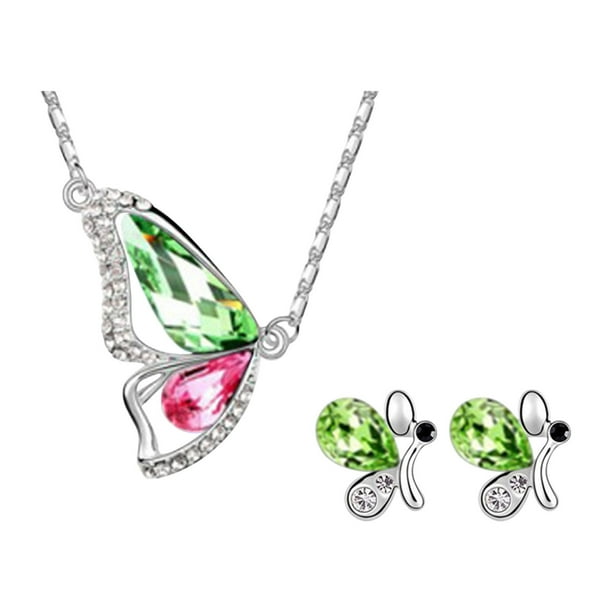 Fiudx Conjunto de Collar y Pendientes de Moda para Mujer