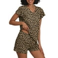 thumbnail image 3 of MINTREUS Women's Knit Pajamas Set Ruffle Sleeves Sleepwear Casual 2 Piece Pjs Soft Loungewear with Pockets, 3 of 6